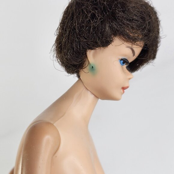 Vintage Brunette Bubble Cut Barbie Doll #850 Mattel 1960s Japan Green Ears Read - Picture 14 of 16